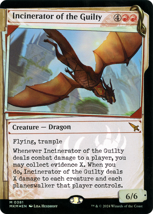 Incinerator of the Guilty (Invisible Ink) (MKM-381) [Murders at Karlov Manor] (Showcase) Foil MTG Single Wizards of the Coast