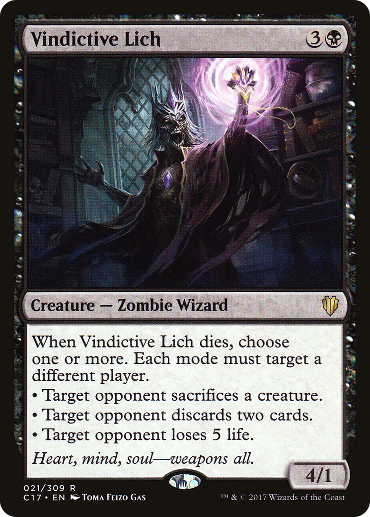 Vindictive Lich (C17-021) [Commander 2017] MTG Single Wizards of the Coast