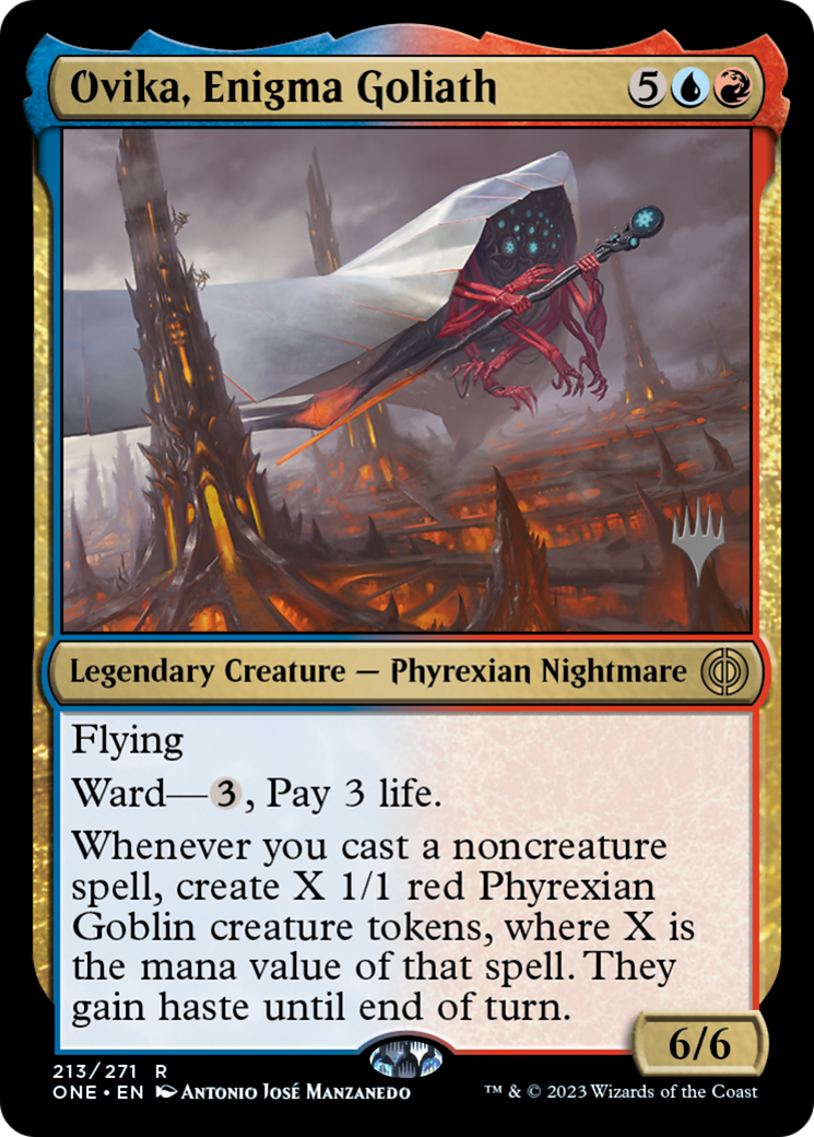 Ovika, Enigma Goliath (PPONE-213P) [Phyrexia: All Will Be One Promos] MTG Single Wizards of the Coast