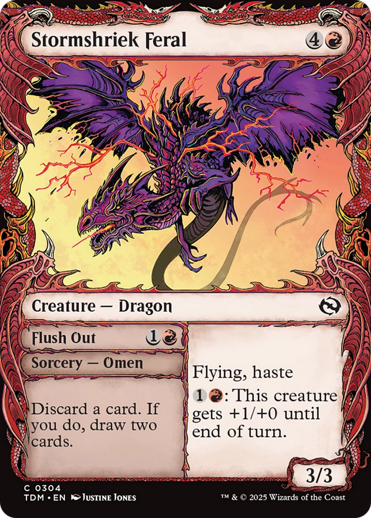 Stormshriek Feral (Showcase) (TDM-304) [Tarkir: Dragonstorm] Foil MTG Single Wizards of the Coast