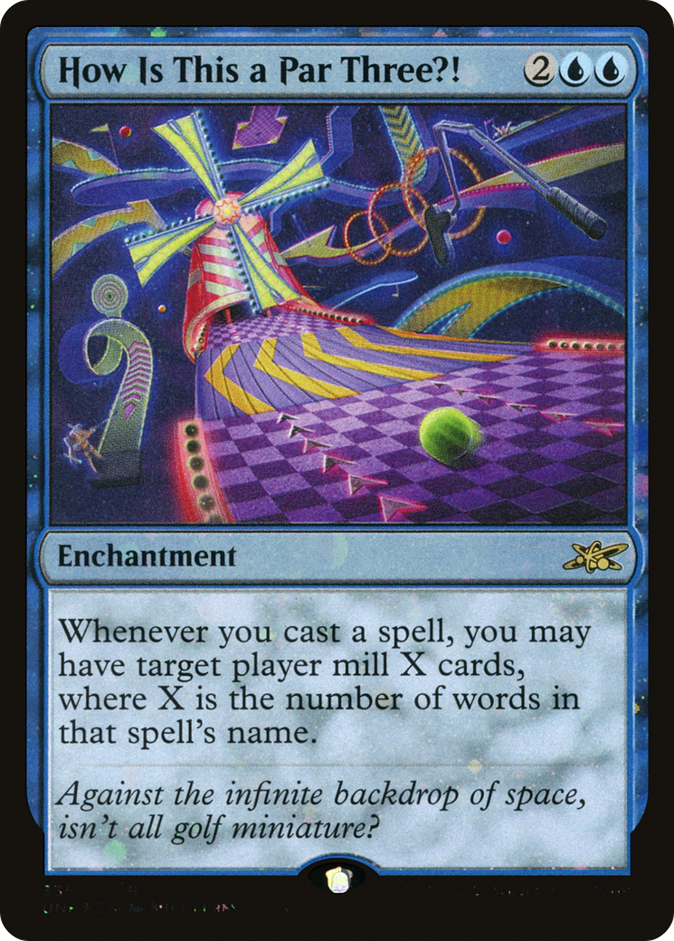 How Is This a Par Three?! (Galaxy Foil) (UNF-335) [Unfinity] Foil MTG Single Wizards of the Coast