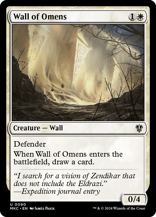Wall of Omens (MKC-090) [Murders at Karlov Manor Commander] MTG Single Wizards of the Coast