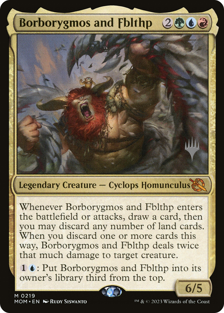 Borborygmos and Fblthp (PPMOM-219) [March of the Machine Promos] Foil MTG Single Wizards of the Coast