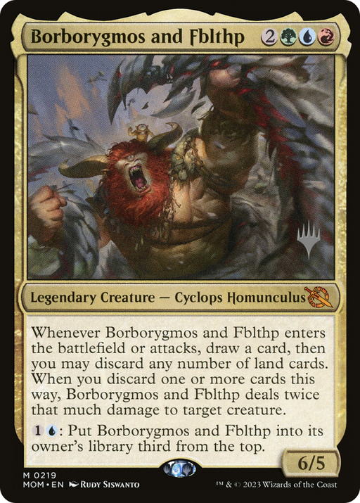 Borborygmos and Fblthp (PPMOM-219) [March of the Machine Promos] MTG Single Wizards of the Coast