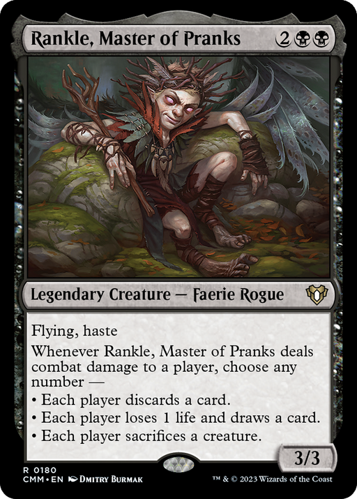 Rankle, Master of Pranks (CMM-180) [Commander Masters] MTG Single Wizards of the Coast