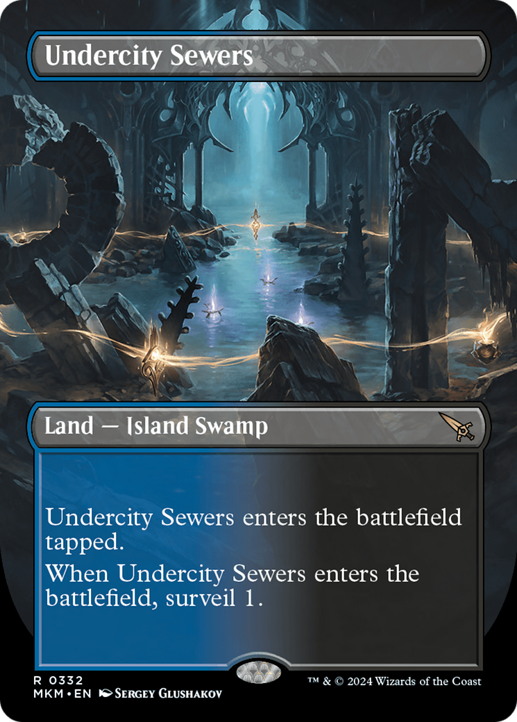 Undercity Sewers (MKM-332) [Murders at Karlov Manor] (Borderless) Foil MTG Single Wizards of the Coast