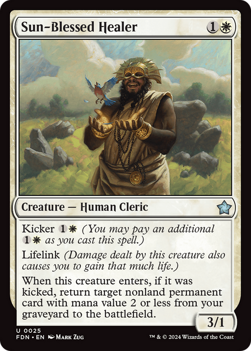 Sun-Blessed Healer (FDN-025) [Foundations] Foil MTG Single Wizards of the Coast