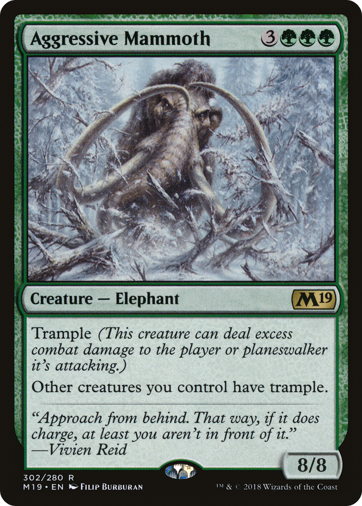 Aggressive Mammoth (M19-302) [Core Set 2019] MTG Single Wizards of the Coast