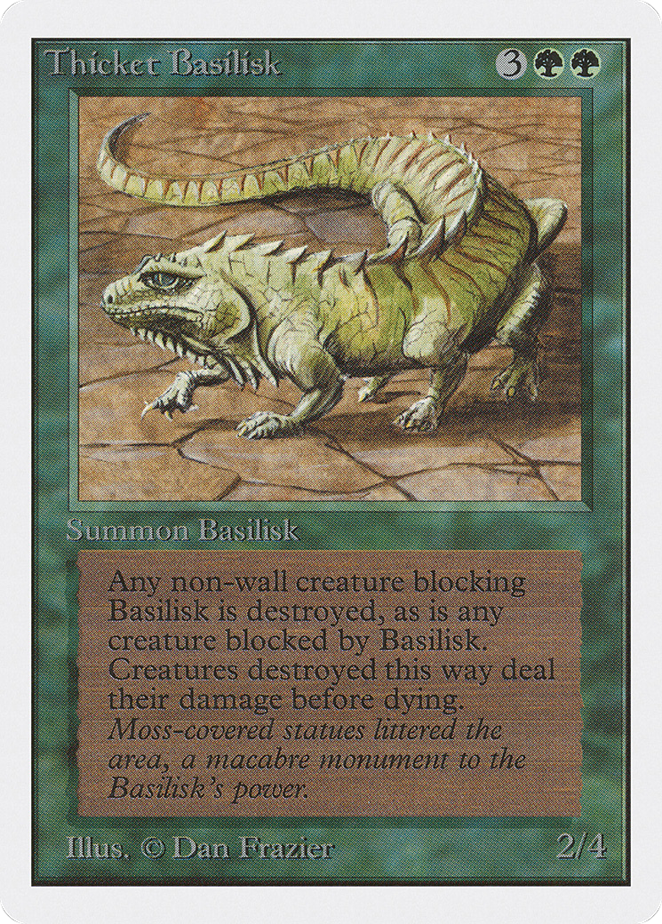 Thicket Basilisk (2ED-219) [Oldschool] Unlimited Edition MTG Single Wizards of the Coast