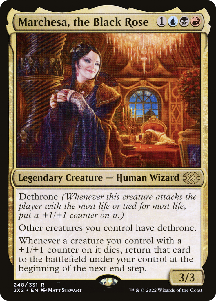 Marchesa, the Black Rose (2X2-248) [Double Masters 2022] Foil MTG Single Wizards of the Coast