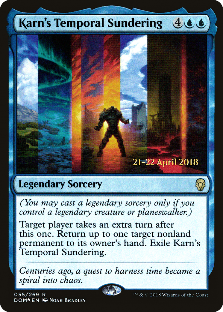 Karn's Temporal Sundering (PRE-055) [Dominaria Promos] Foil MTG Single Wizards of the Coast