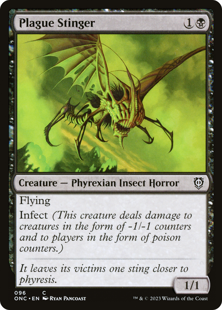Plague Stinger (ONC-096) [Phyrexia: All Will Be One Commander] MTG Single Wizards of the Coast
