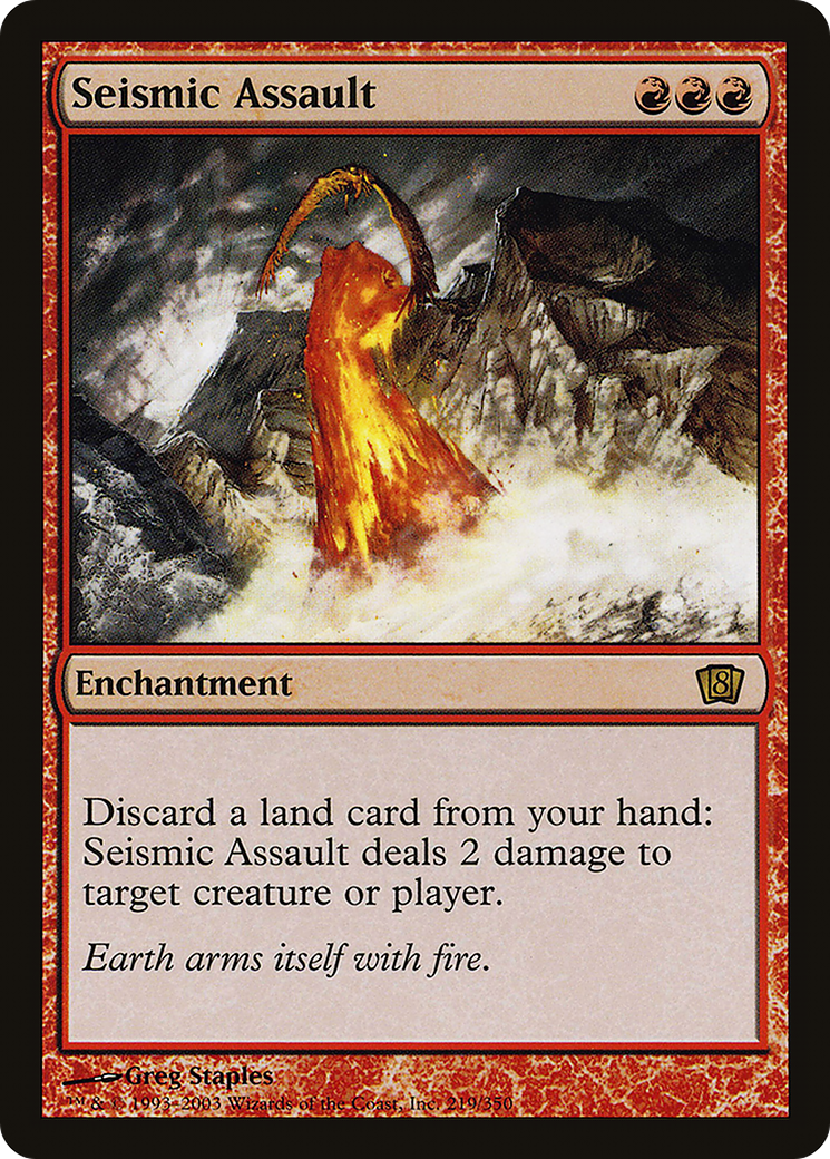 Seismic Assault (8ED-219) [8th Edition] Foil MTG Single Wizards of the Coast