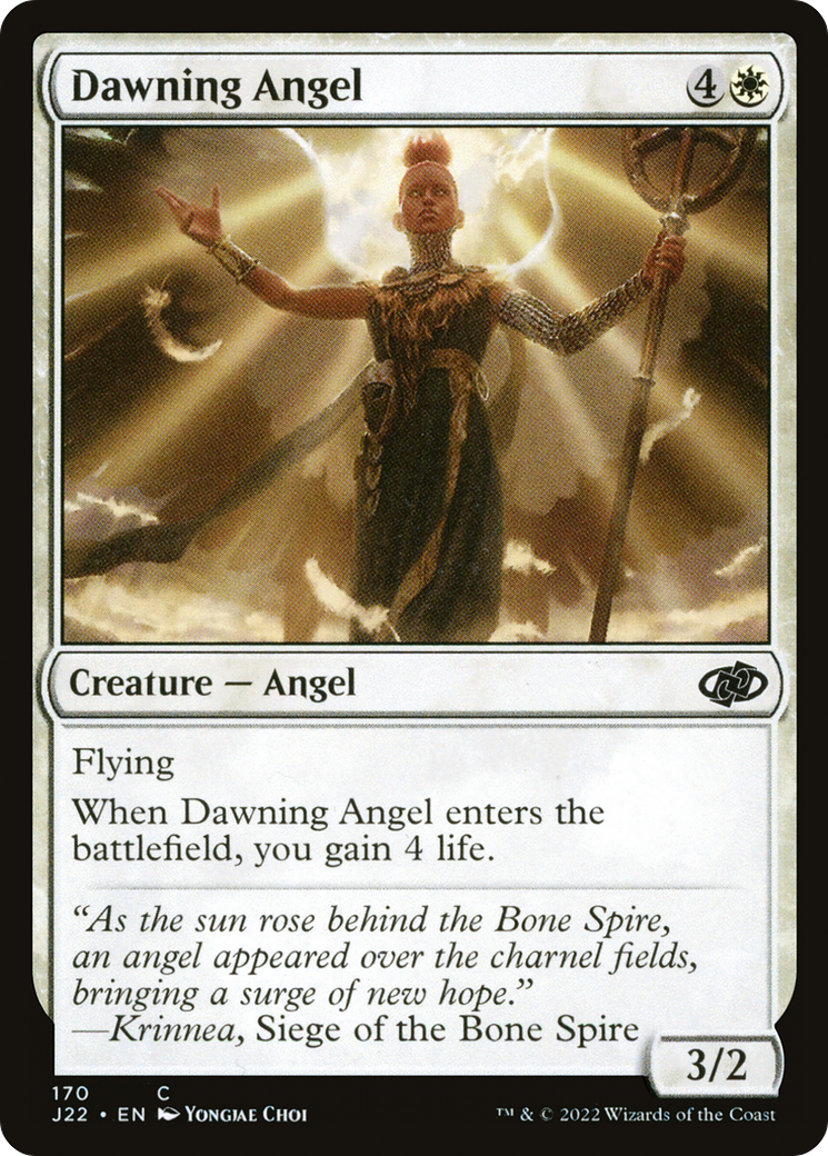 Dawning Angel (J22-170) [Jumpstart 2022] MTG Single Wizards of the Coast