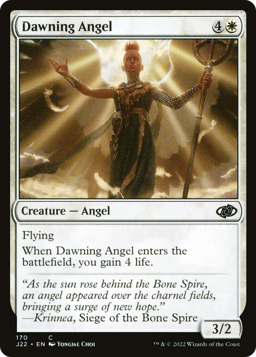 Dawning Angel (J22-170) [Jumpstart 2022] MTG Single Wizards of the Coast