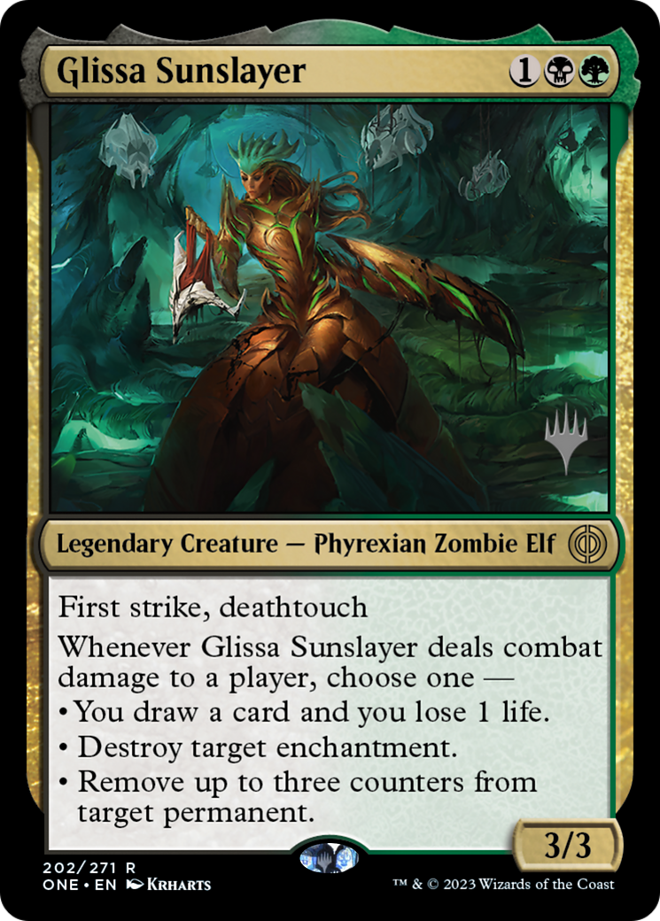 Glissa Sunslayer (PPONE-202P) [Phyrexia: All Will Be One Promos] MTG Single Wizards of the Coast