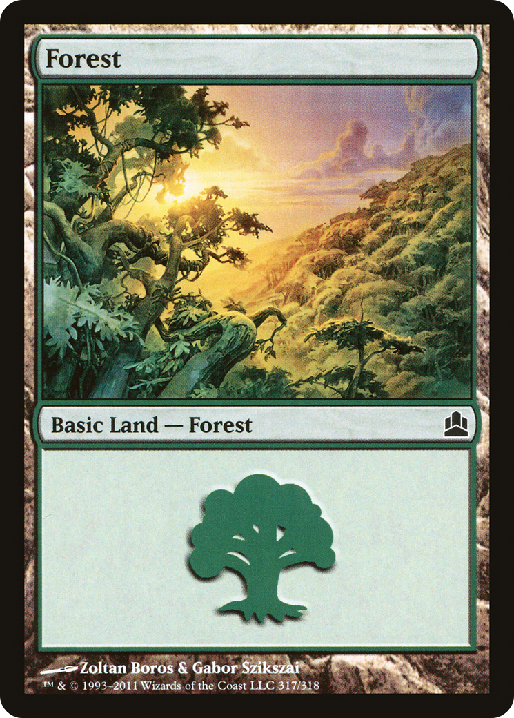Forest (CMD-317) [Commander 2011] MTG Single Wizards of the Coast