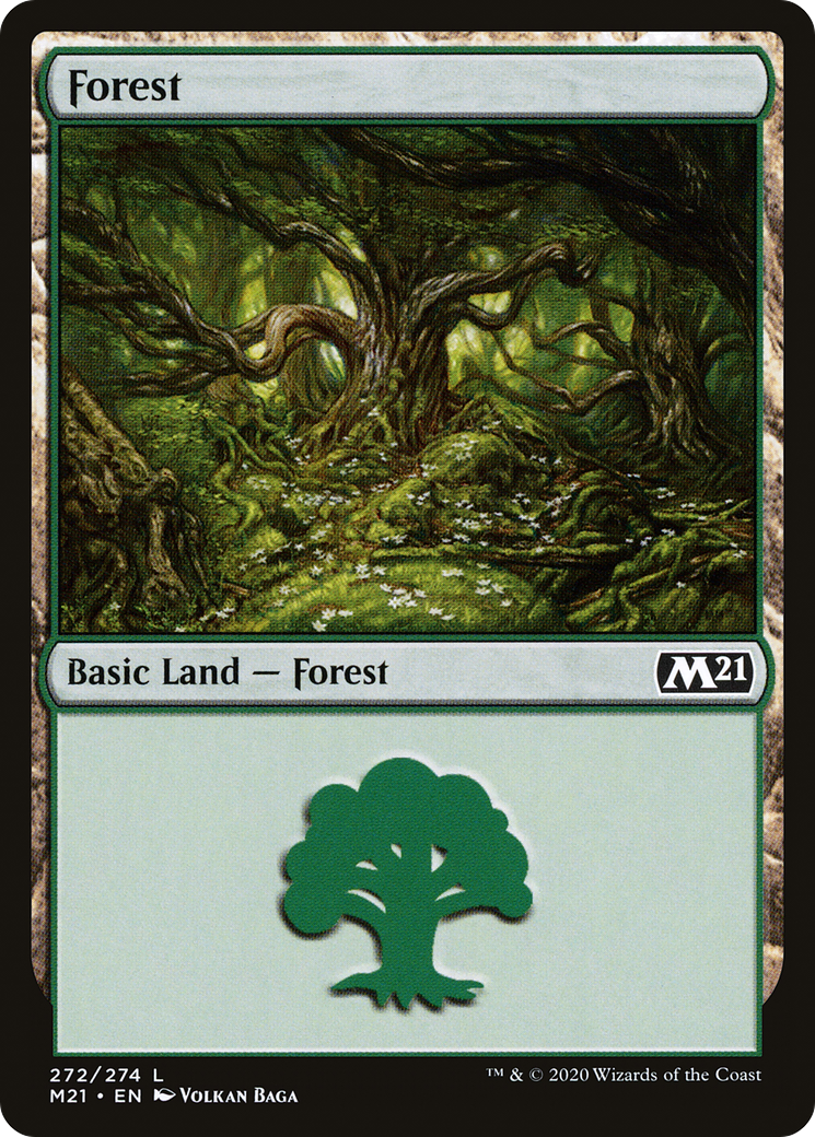 Forest (M21-272) [Core Set 2021] Foil MTG Single Wizards of the Coast