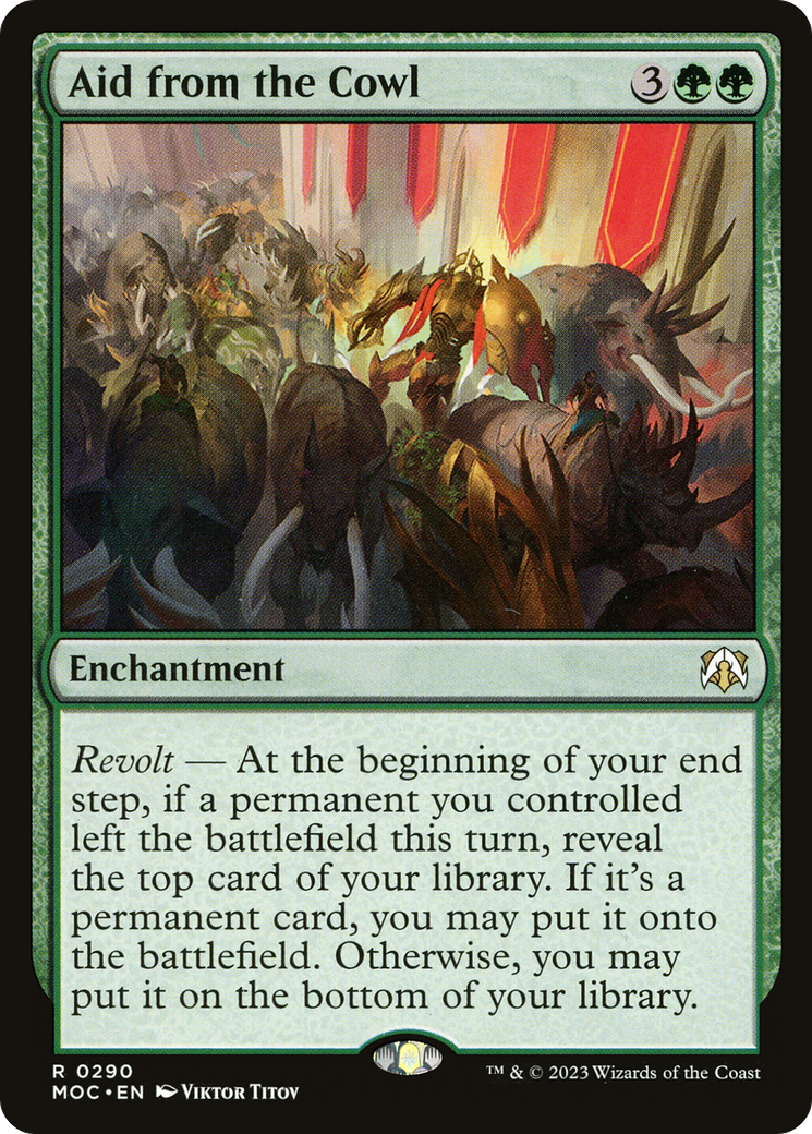 Aid from the Cowl (MOC-290) [March of the Machine Commander] MTG Single Wizards of the Coast