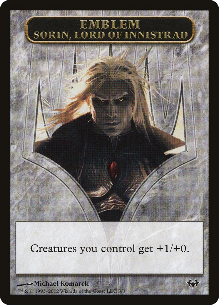 Emblem - Sorin, Lord of Innistrad (DKA-003) [Tokens] Dark Ascension Tokens MTG Single Wizards of the Coast