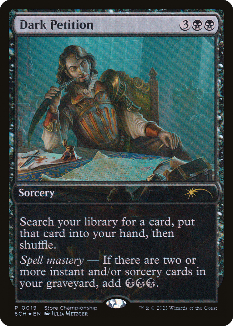 Dark Petition (GAME-019) [Misc] Store Championships Foil MTG Single Wizards of the Coast