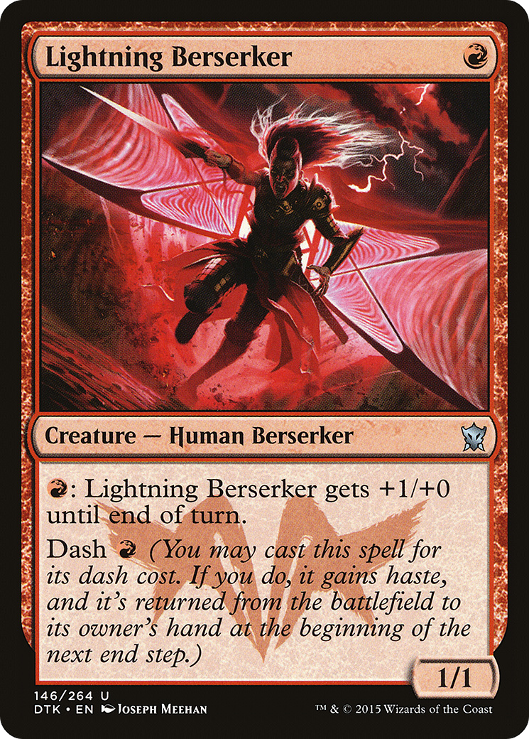 Lightning Berserker (DTK-146) [Dragons of Tarkir] Foil MTG Single Wizards of the Coast