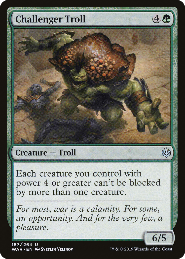 Challenger Troll (WAR-157) [War of the Spark] Foil MTG Single Wizards of the Coast