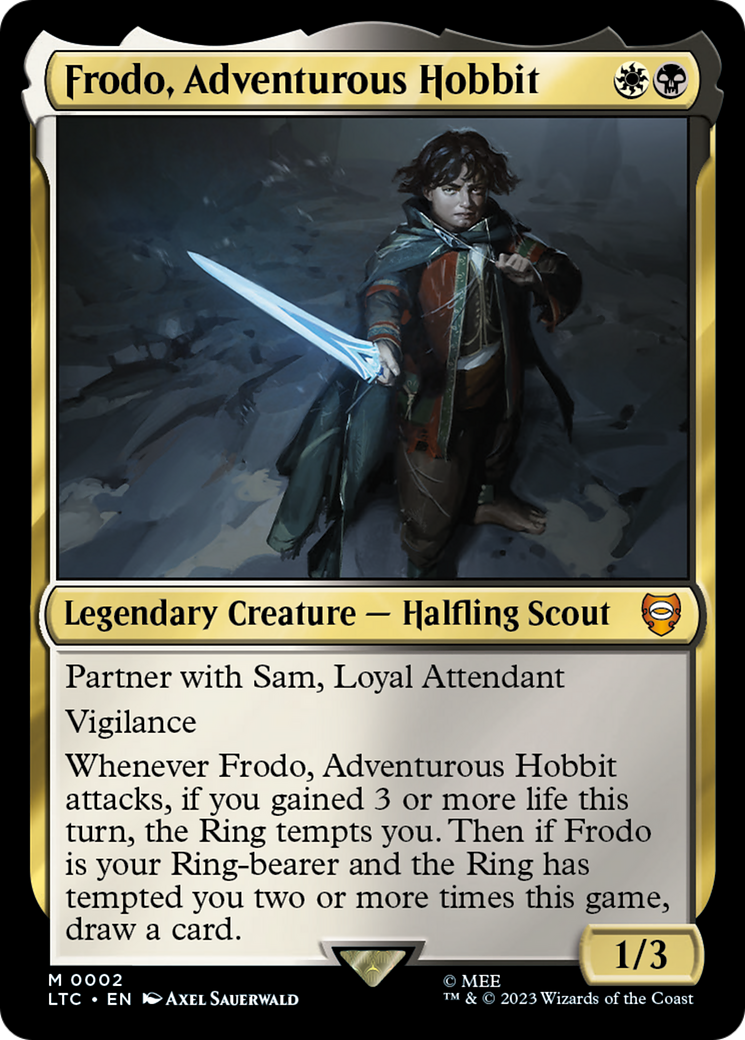Frodo, Adventurous Hobbit (LTC-002) [Tales of Middle-earth Commander] MTG Single Wizards of the Coast