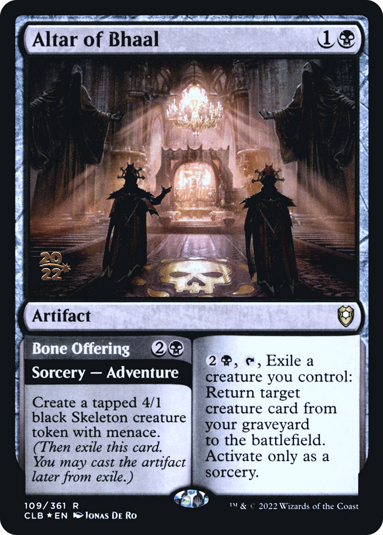 Altar of Bhaal // Bone Offering (PRE-109S) [Battle for Baldur's Gate Promos] Foil MTG Single Wizards of the Coast