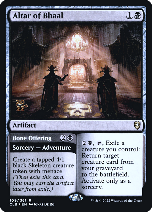 Altar of Bhaal // Bone Offering (PRE-109S) [Battle for Baldur's Gate Promos] Foil MTG Single Wizards of the Coast