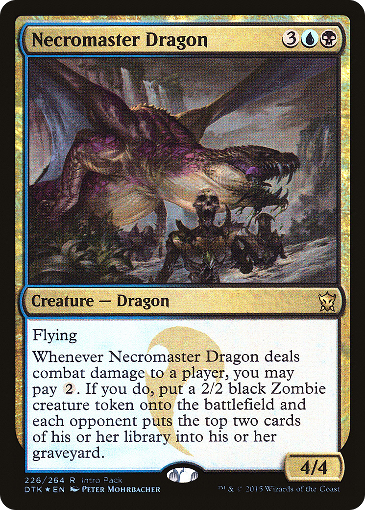 Necromaster Dragon (Intro Pack) [Dragons of Tarkir Promos] MTG Single Magic: The Gathering