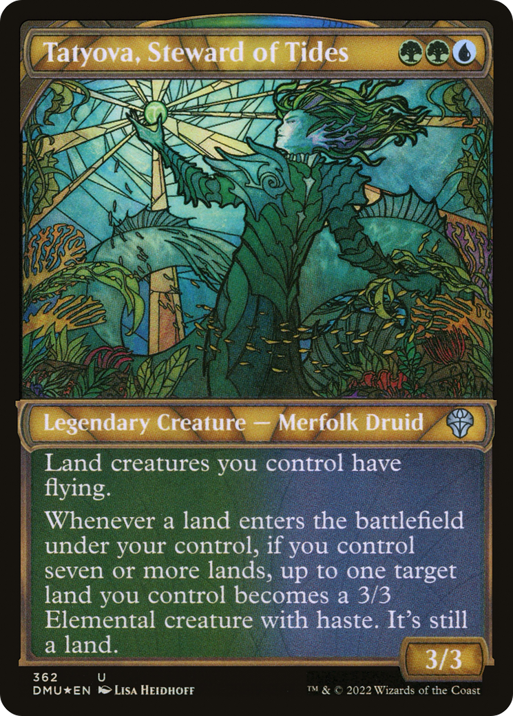 Tatyova, Steward of Tides (Textured Foil) (DMU-362) [Dominaria United] (Showcase) Foil MTG Single Wizards of the Coast