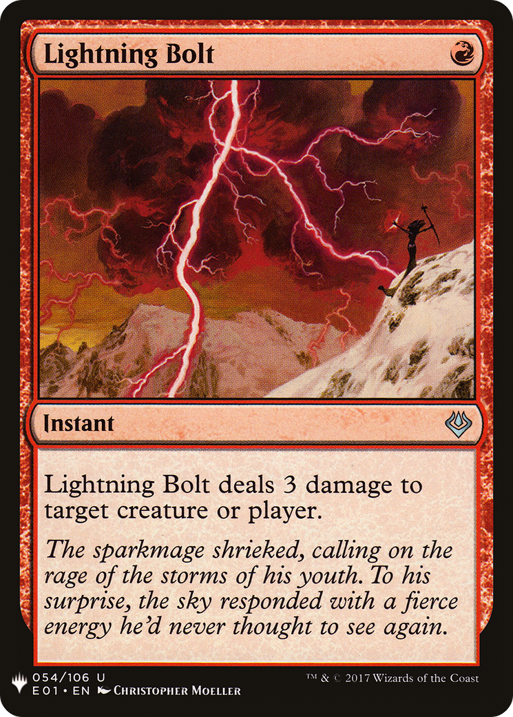Lightning Bolt (LIST-E01-54) [Mystery Booster] The List MTG Single Wizards of the Coast