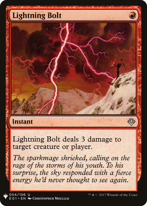 Lightning Bolt (LIST-E01-54) [Mystery Booster] The List MTG Single Wizards of the Coast