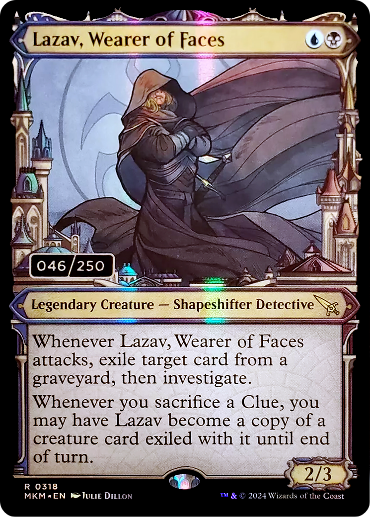 Lazav, Wearer of Faces (Serial Numbered) (MKM-318) [Murders at Karlov Manor] Foil MTG Single Wizards of the Coast