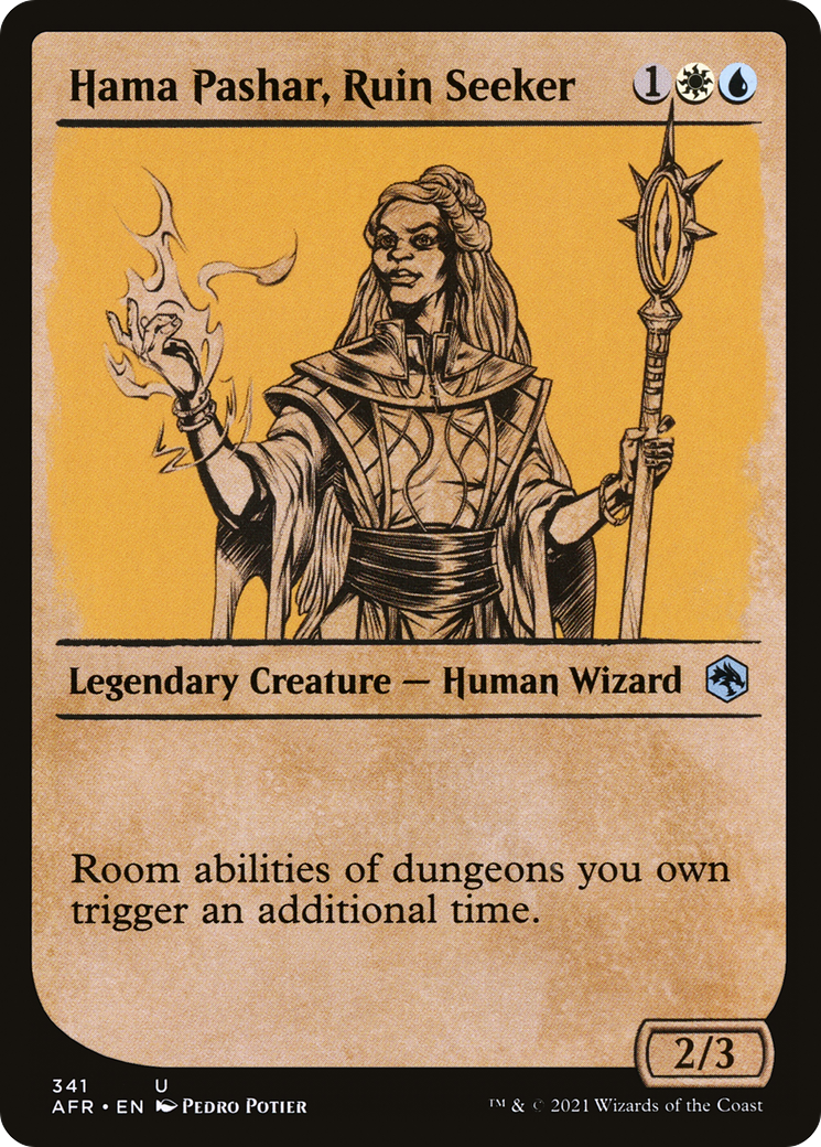 Hama Pashar, Ruin Seeker (AFR-341) [Adventures in the Forgotten Realms] (Showcase) Foil MTG Single Wizards of the Coast