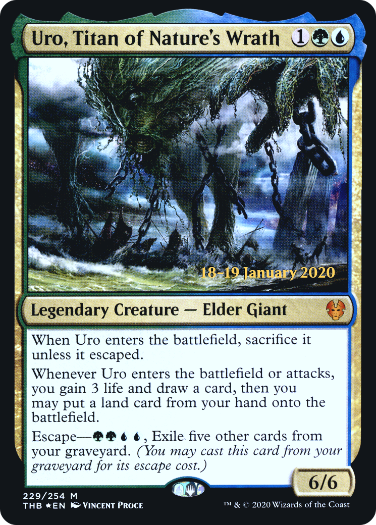 Uro, Titan of Nature's Wrath (PRE-229) [Theros Beyond Death Promos] Foil MTG Single Wizards of the Coast