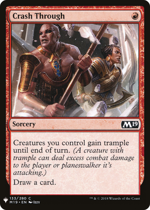 Crash Through (LIST-M19-133) [Mystery Booster] The List MTG Single Wizards of the Coast