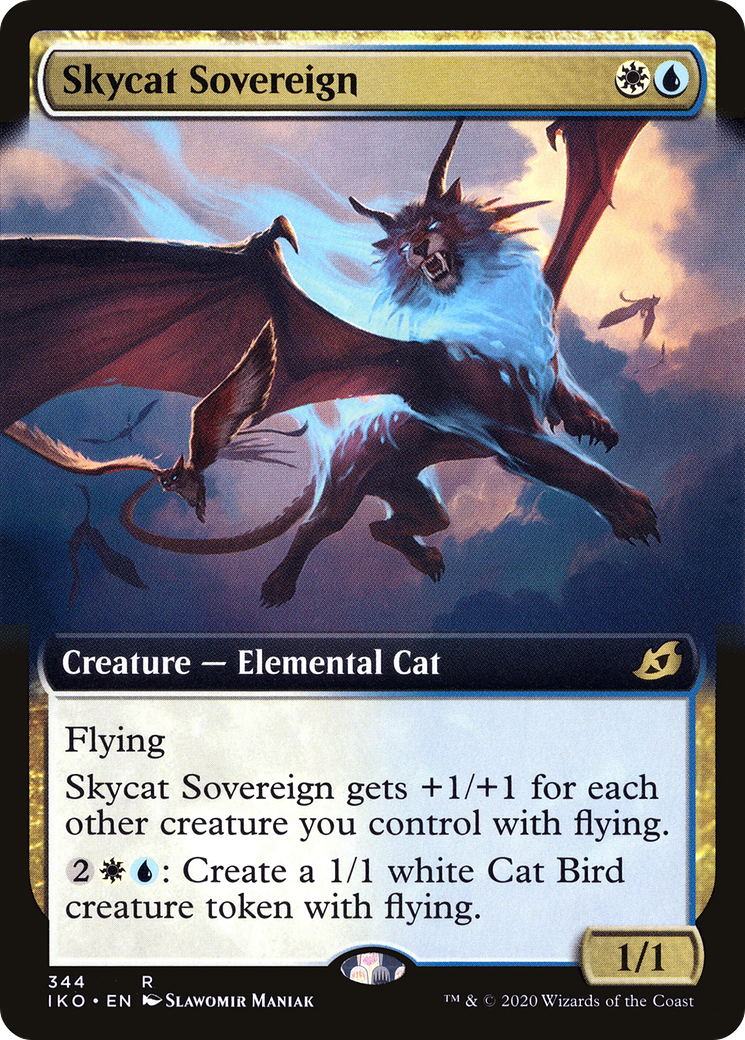 Skycat Sovereign (IKO-344) [Ikoria: Lair of Behemoths] (Extended Art) MTG Single Wizards of the Coast