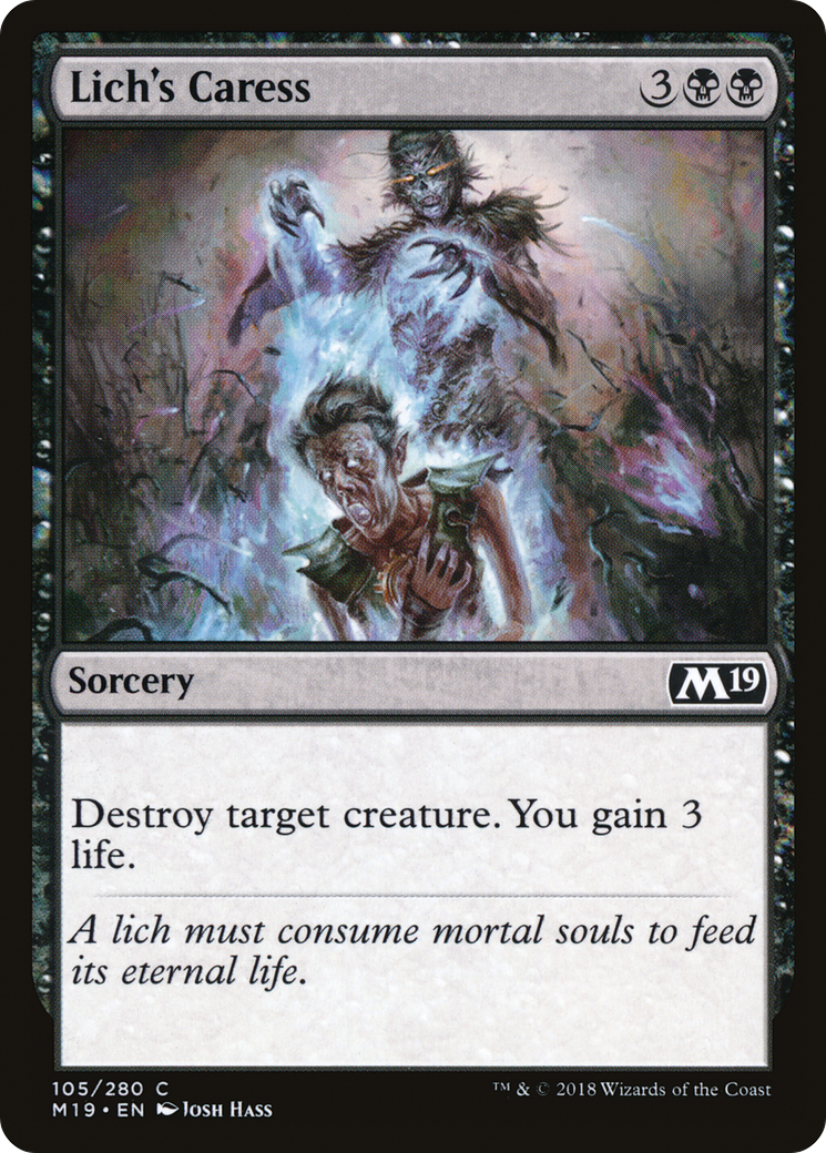 Lich's Caress (M19-105) [Core Set 2019] Foil MTG Single Wizards of the Coast