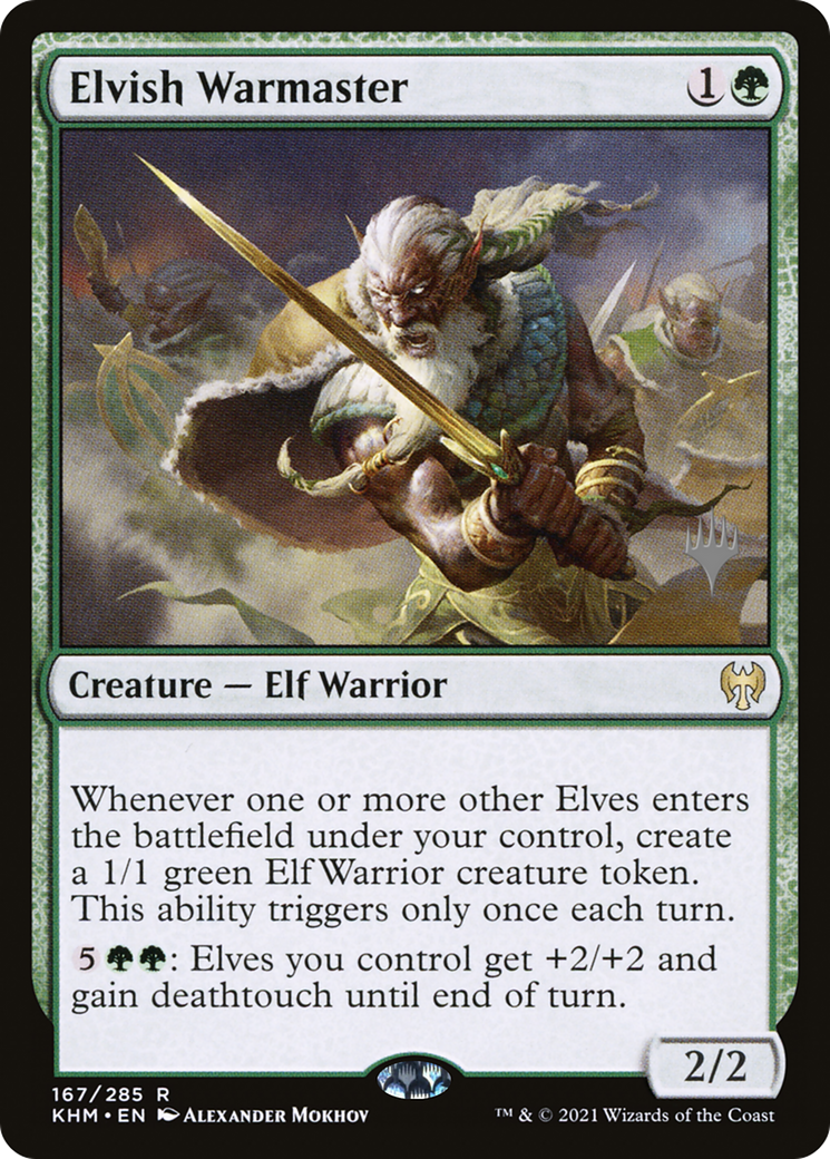 Elvish Warmaster (PPKHM-167) [Kaldheim Promos] Foil MTG Single Wizards of the Coast