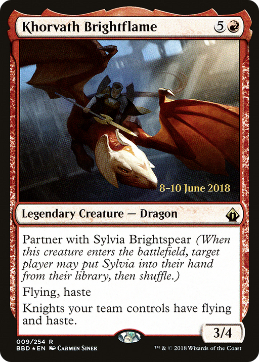 Khorvath Brightflame (LARP-009) [Battlebond Promos] Foil MTG Single Wizards of the Coast