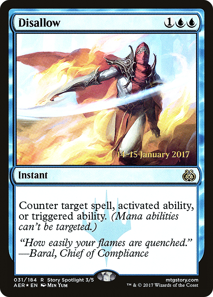 Disallow (PRE-031) [Aether Revolt Promos] Foil MTG Single Wizards of the Coast