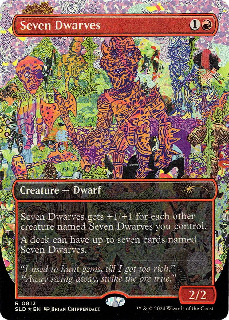 Seven Dwarves (0813) (SLD-813) [Secret Lair] Drop (Borderless) Foil MTG Single Wizards of the Coast