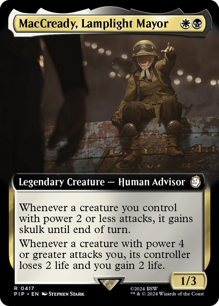 MacCready, Lamplight Mayor (PIP-417) [Fallout] (Extended Art) Foil MTG Single Wizards of the Coast