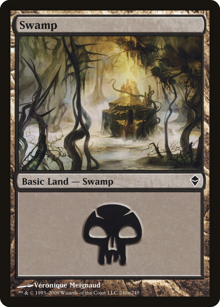 Swamp (240a) (ZEN-240A) [Zendikar] MTG Single Wizards of the Coast