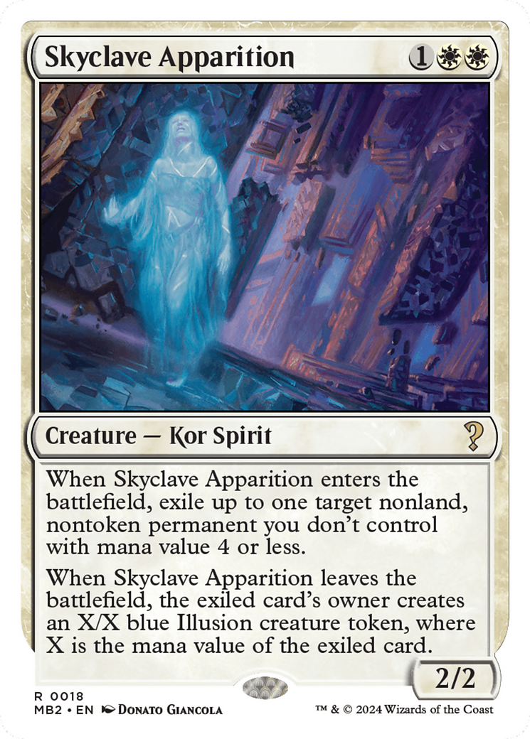 Skyclave Apparition (White Border) (MB2-018) [Mystery Booster] Mystery Booster 2 MTG Single Wizards of the Coast