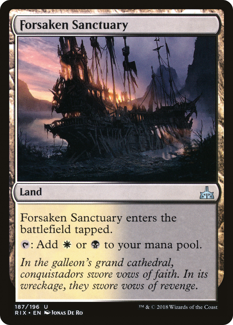 Forsaken Sanctuary (RIX-187) [Rivals of Ixalan] MTG Single Wizards of the Coast