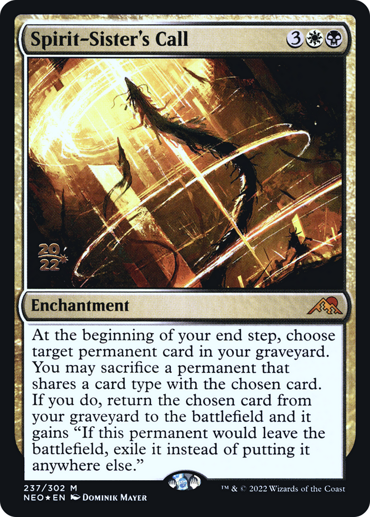 Spirit-Sister's Call (PRE-237S) [Kamigawa: Neon Dynasty Promos] Foil MTG Single Wizards of the Coast
