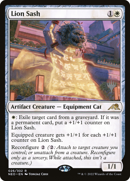 Lion Sash (PPNEO-026) [Kamigawa: Neon Dynasty Promos] Foil MTG Single Wizards of the Coast